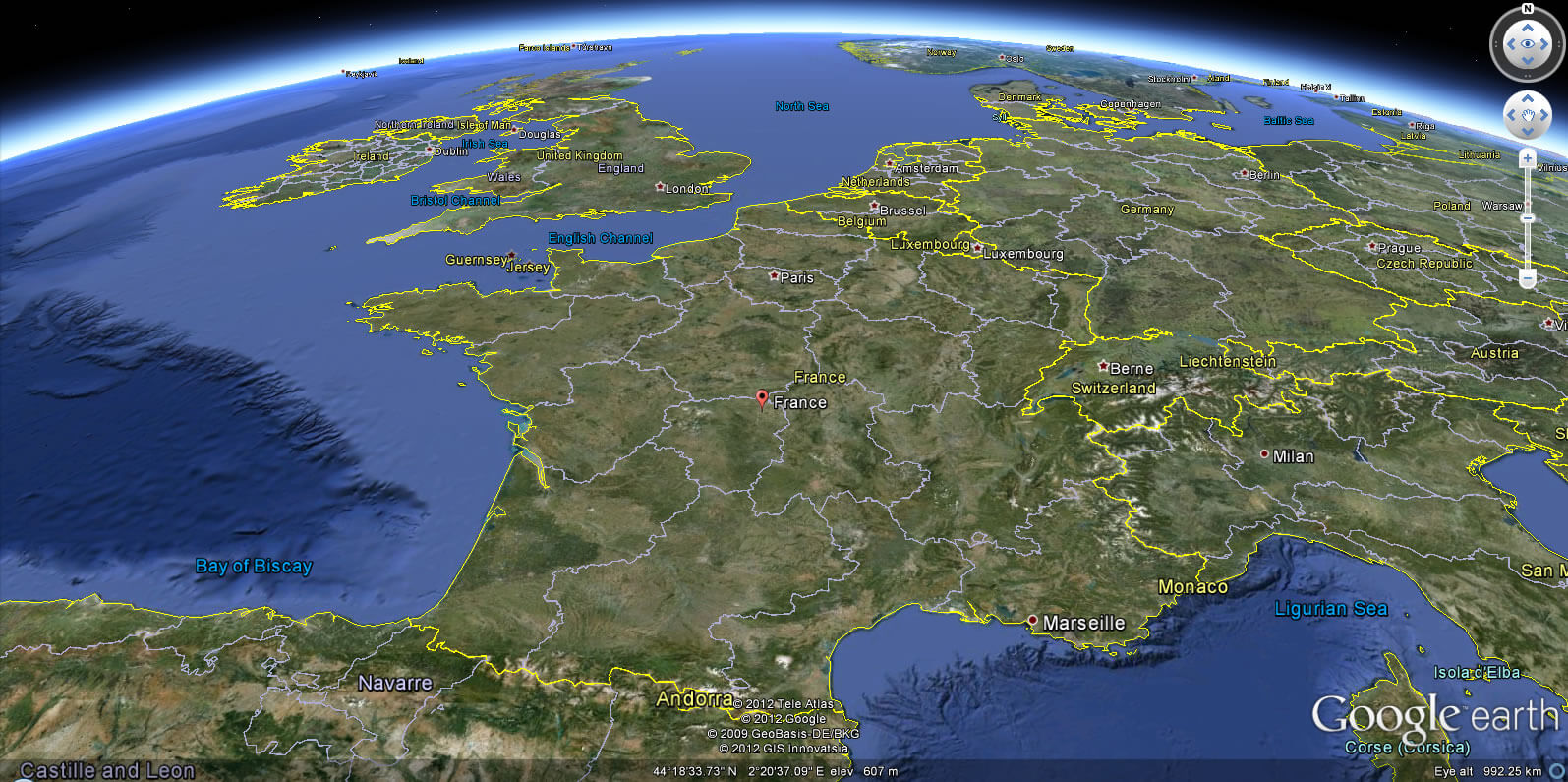 France terre carte